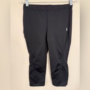 Iron Man black cropped biker legging shorts sportswear SZ SM